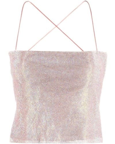 Benedetta Bruzziches Fiona Crystal-embellished Top - Pink