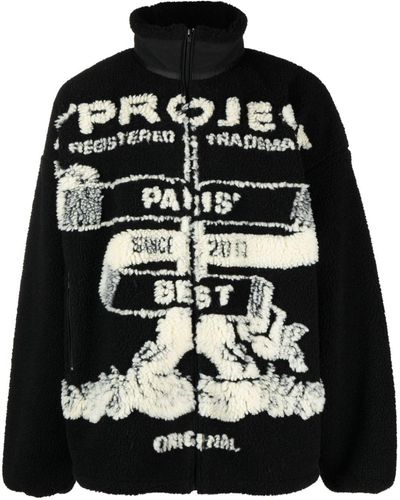 Y. Project The Best Jacquard Fleece Jacket In Paris - Black