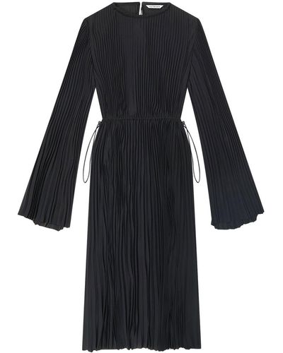 Balenciaga Fully-pleated Midi Dress - Black