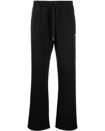 Off-White c/o Virgil Abloh Diag-embroidered Cotton Track Trousers - Black
