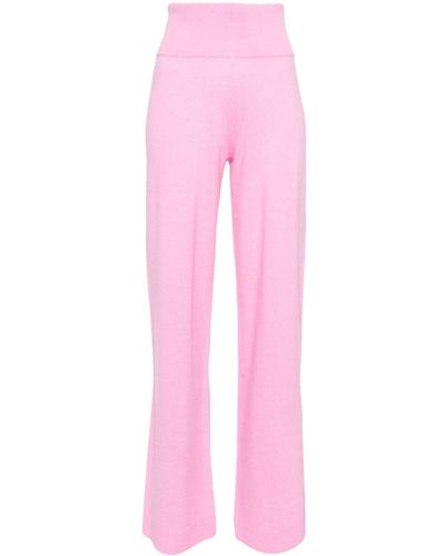 Allude Straight-leg Knitted Trousers - Pink