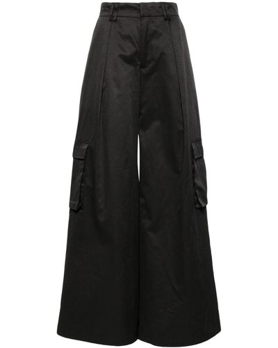 Cynthia Rowley Marbella Wide-leg Cargo Trousers - Black