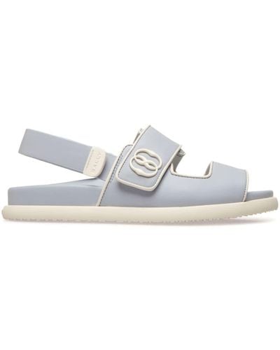 Bally Piped-trim Sandals - White