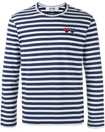 COMME DES GARÇONS PLAY Breton stripe T-shirt - Azul