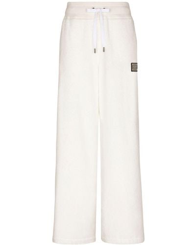 Dolce & Gabbana Pantaloni sportivi con logo - Bianco