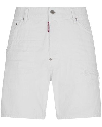 DSquared² Bermuda con logo White Bull - Blu