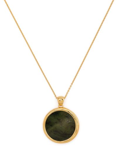 Sophie Buhai 18kt recycled gold vermeil Deren jade pendant necklace - Metálico