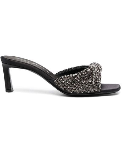 Sergio Rossi Crystal-embellished Sandals - Black