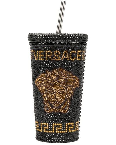 Versace Reisbeker Met Kristallen Greca-patroon - Wit