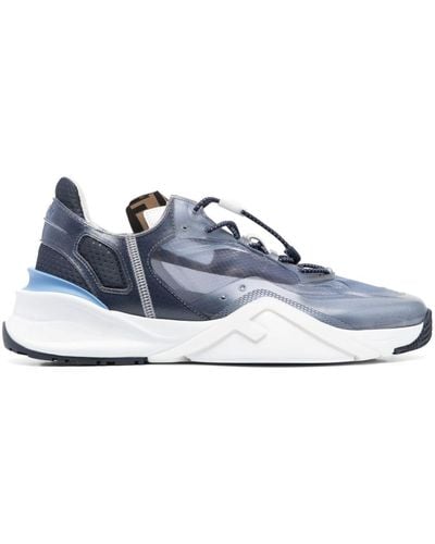 Fendi Runner Low-top Sneakers - Blauw