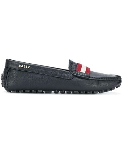 Bally Stripe Detail Loafers - Black