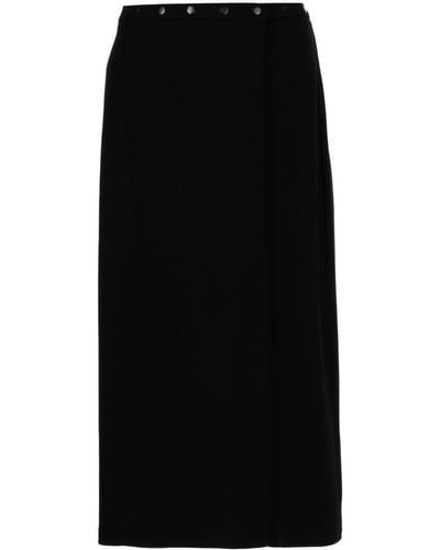 agnès b. Wrap-design High-waisted Skirt - Black