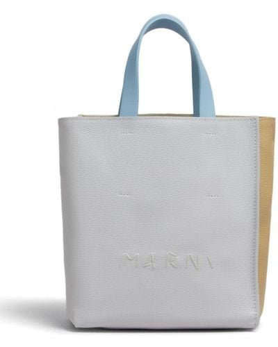 Marni Tote Bag im Kontrast-Design - Grau