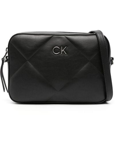 Calvin Klein Logo-plaque Padded Crossbody Bag - Black
