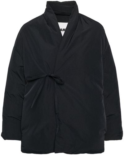 Jil Sander Tie-fastening Padded Jacket - Black