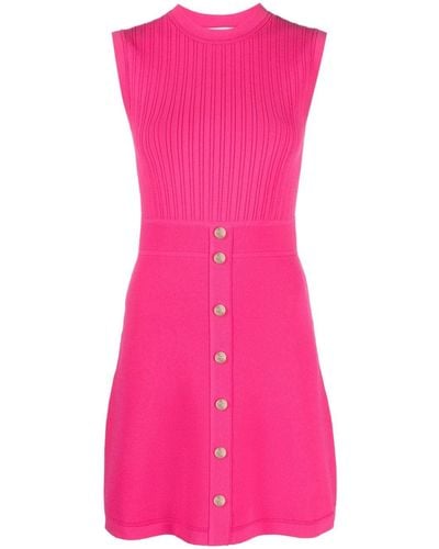 Sandro Button-embellished Minidress - Pink