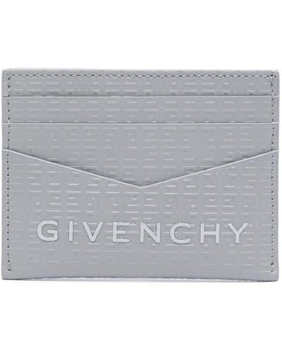 Givenchy Tarjetero con motivo 4G en relieve - Gris