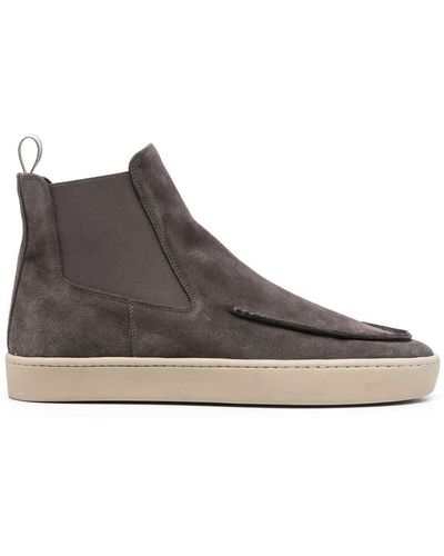 Officine Creative Almond-toe Suede Chelsea Boots - Brown