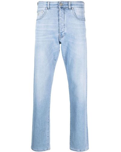 Moorer Straight-leg Cotton-blend Jeans - Blue