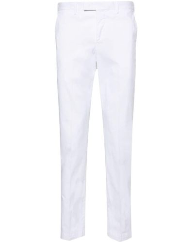PT Torino Slim-cut Cotton Chino Trousers - White
