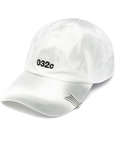 032c Fixed Point Logo-embroidered Cap - White