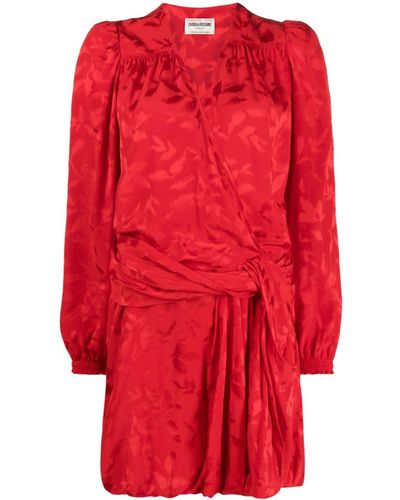 Zadig & Voltaire Vestido corto con motivo floral - Rojo