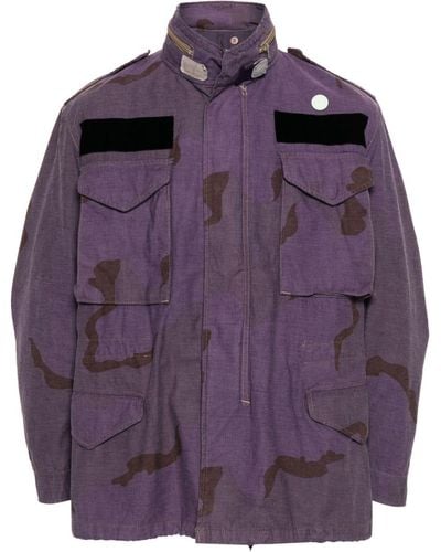 OAMC Re:work Field Camouflage-print Jacket - Purple