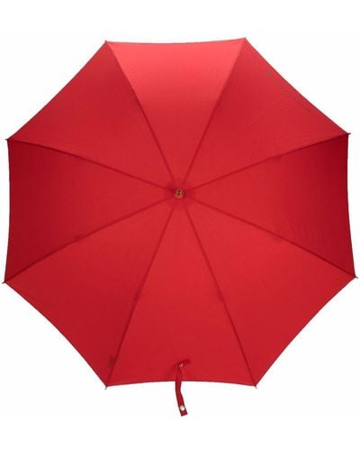 Mackintosh Heriot Whangee-handle Stick Umbrella - Red