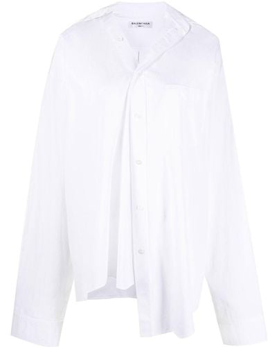 Balenciaga Twisted Long-sleeve Shirt - White