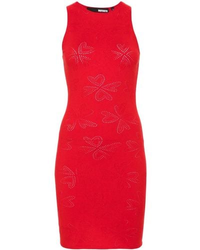 ROTATE BIRGER CHRISTENSEN Pointelle-knit Tank Mini Dress - Red
