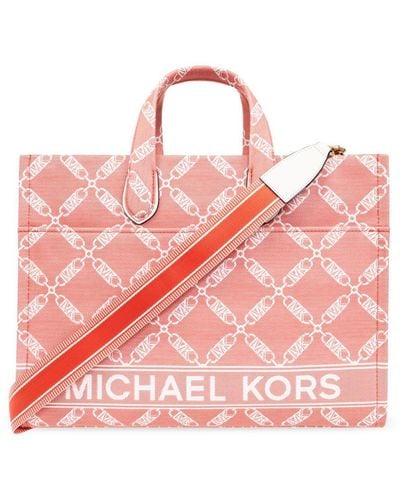 MICHAEL Michael Kors Gigi Katoenen Shopper - Roze