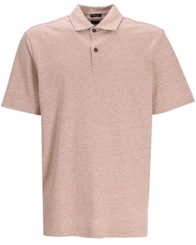 BOSS Mélange-effect Short-sleeve Polo Shirt - Pink