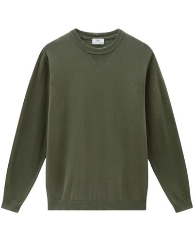 Woolrich Logo-embroidered Sweater - Green