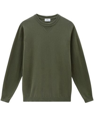 Woolrich Pull à logo brodé - Vert