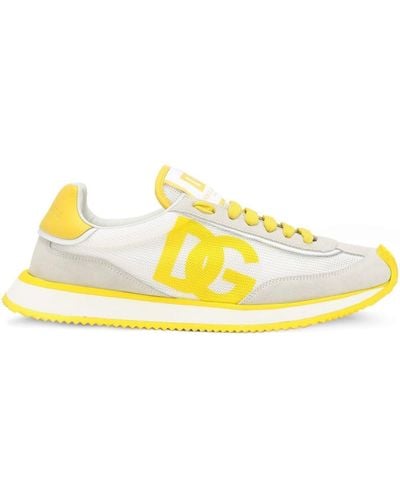 Dolce & Gabbana Dg Cushion Mixed-material Trainers - Yellow