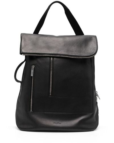 Rick Owens Cargo Grained-leather Backpack - Black