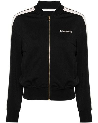 Palm Angels Bomber Jacket With Embroidery - Black