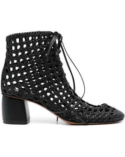 Forte Forte Hand-Woven Chic Ankle Boots Shoes - Black