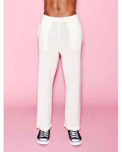 Rosetta Getty X Violet Getty pantalon de jogging en laine mélangée - Blanc