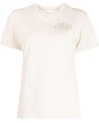 Bonpoint T-shirt en coton à logo imprimé - Blanc
