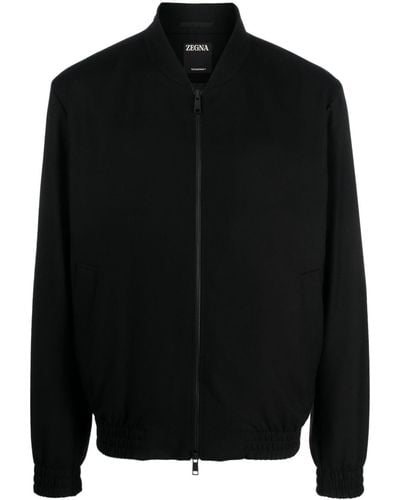 Zegna ジップ シャツジャケット - ブラック