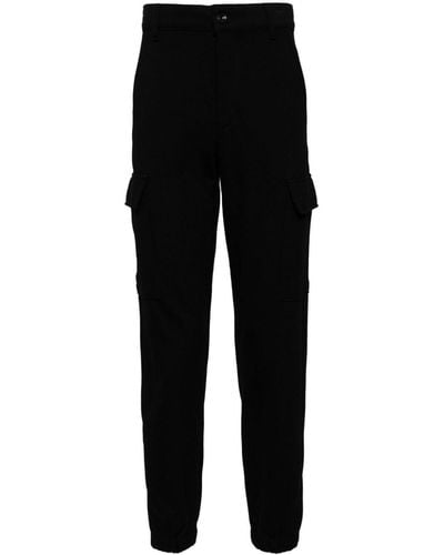 7 For All Mankind Tapered-leg Trousers - Black