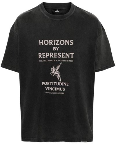 Represent T-shirt Horizons à logo imprimé - Noir