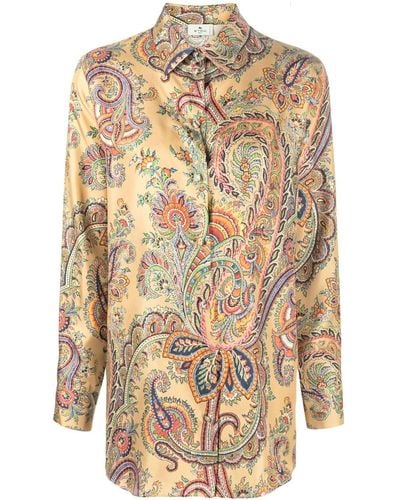 Etro Seidenhemd mit Paisley-Print - Mehrfarbig