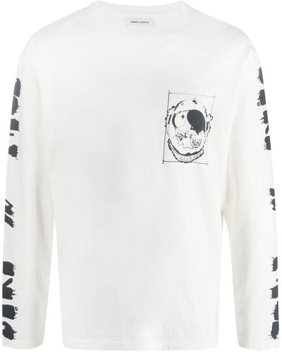 Henrik Vibskov Camiseta con motivo abstracto - Blanco