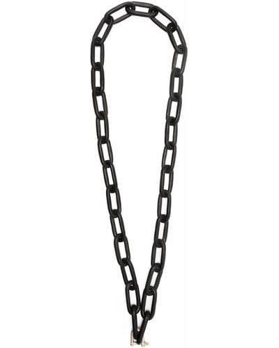 Parts Of 4 Charm Chain Necklace - Black