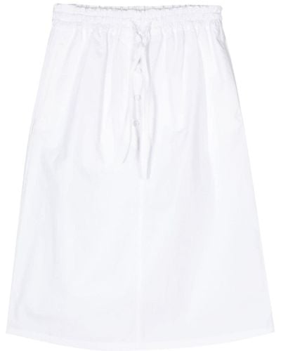 Jil Sander Button-detail Cotton Midi Dress - White