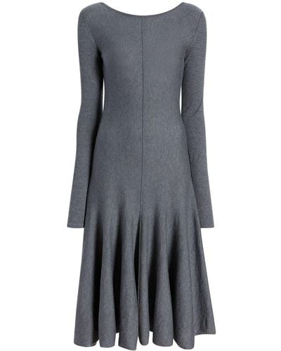 Khaite The Dany Pleated Dress - Gray