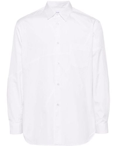 Comme des Garçons Seam-embellished Cotton Shirt - White