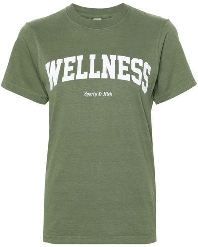 Sporty & Rich Wellness Ivy Cotton T-shirt - Green